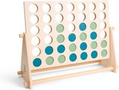 BS Toys 4 bij elkaar - Strategisch Spel vanaf 6 Jaar - Geschikt voor 2 Spelers - Groen/Blauw - 4 op een rij - Spelletjes voor kinderen - Buiten speelgoed - Buitenspel - Buiten Spellen - Tuin Speelgoed - Houten speelgoed - Gezelschapsspel