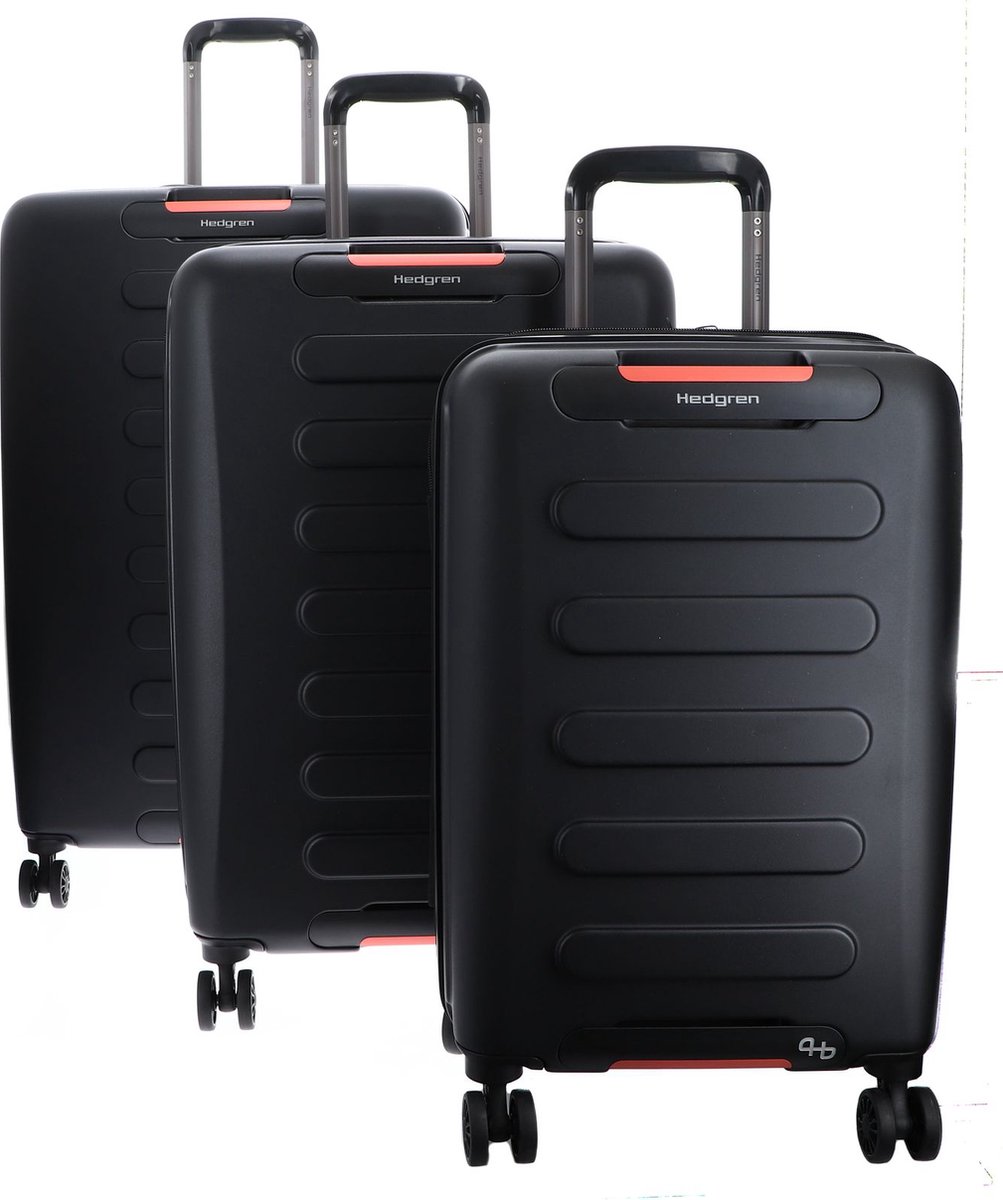 Hedgren Trolley Grip Nest Set Black Zwart 74cm
