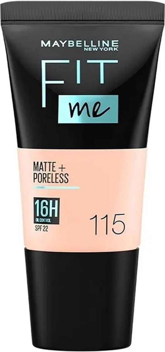 Maybelline Fit Me Tube Foundation Matte + Poreless 16H Oil Control SPF22 -115-