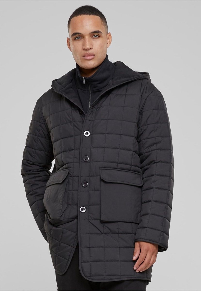 Urban Classics Polar Fleece Lined Parka jas 4XL Zwart