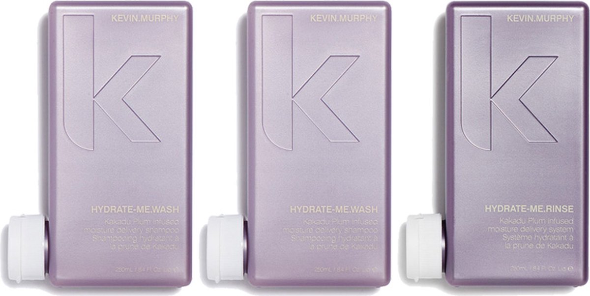 2x Kevin Murphy Hydrate-Me.Wash 250ml + Kevin Murphy Hydrate-Me.Rinse 250ml
