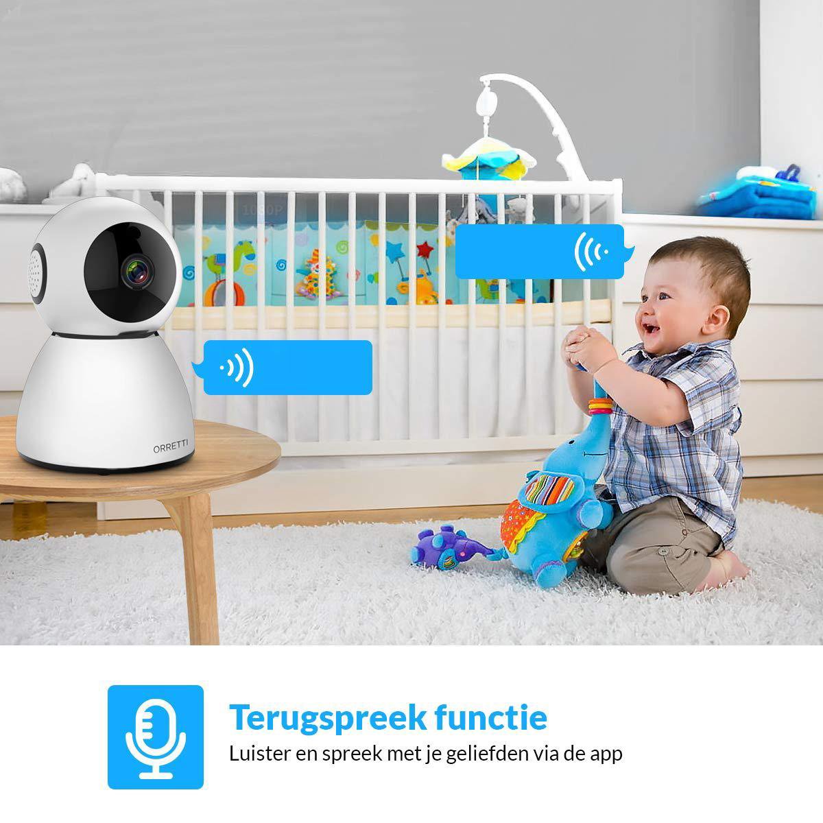 Orretti X3 Babyfoon met Camera - Camera Beveiliging - Wifi - afbeelding 3