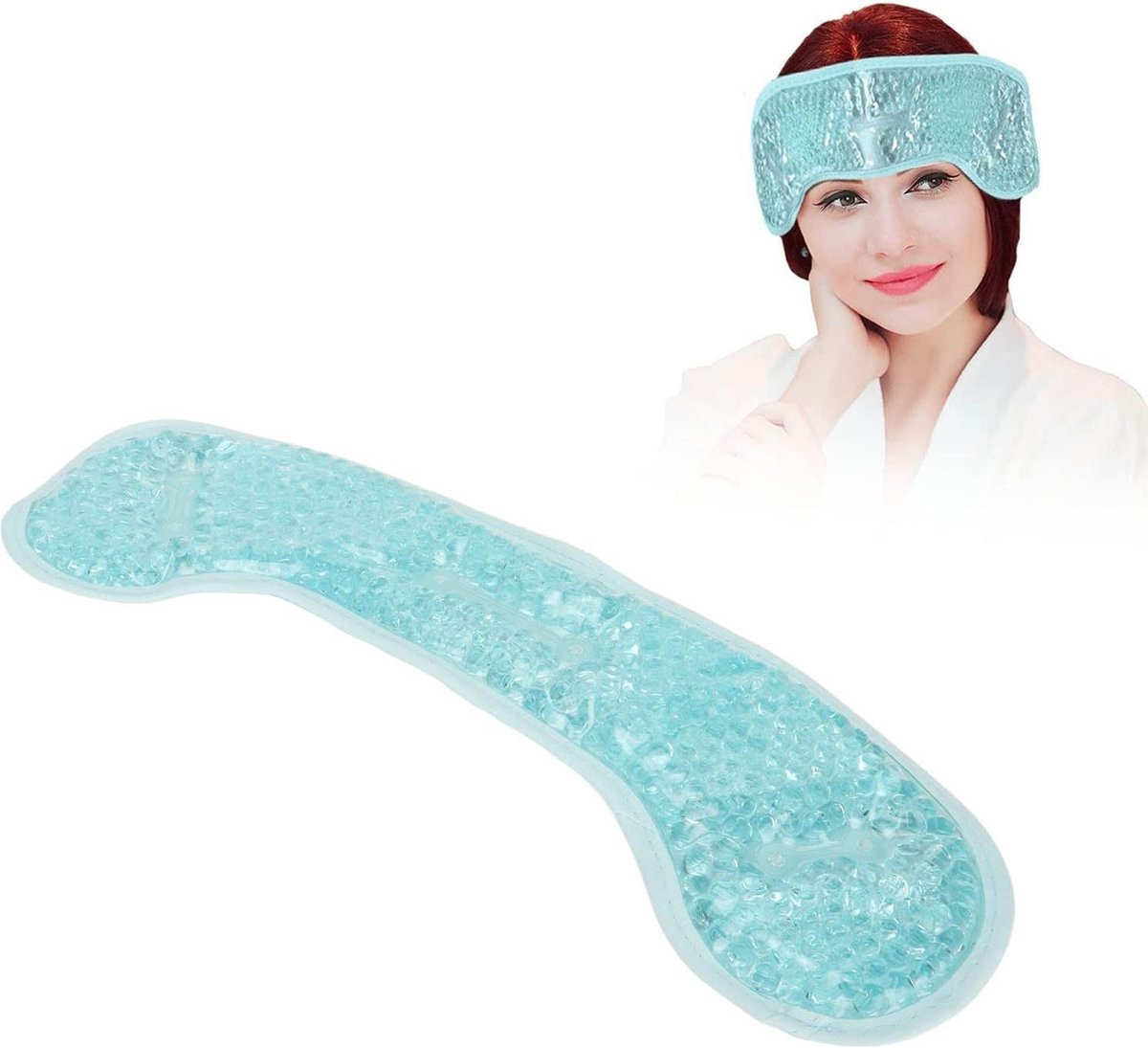 Goedkoopste Gel Ice Pack Migraine Pijnvermindering - Heet of Koud Kompres Voorhoofdijs - Comfortabel Koel voor Hoofdpijn - Blauw
