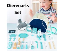 LC® Luxe Houten Dierenarts Speelset - Doktersset met Accessoires - Dierenarts Speelset - Speelgoed Doktersset - Doktersset Speelgoed - Speelgoeddokter