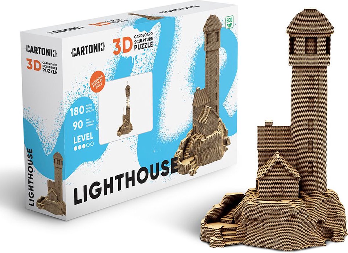 CARTONIC Lighthouse 3D puzzel Speelgoed  DIY Creatief  Karton  Voor kinderen en volwassenen