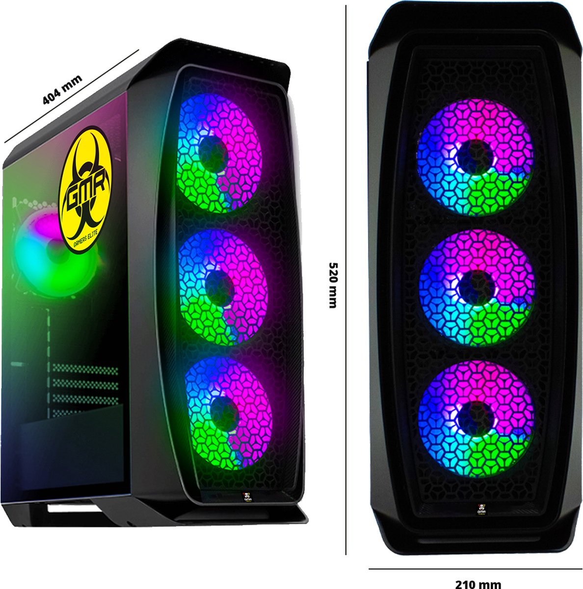 Complete Ryzen 5 Budget 6-Core Game PC Setup met 24" Gaming - afbeelding 2