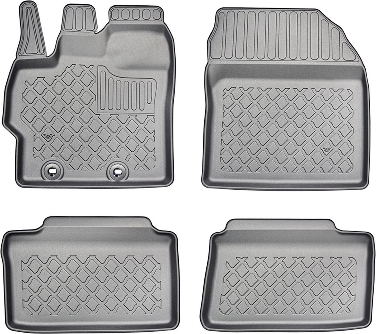 3D Automatten voor Toyota Yaris, Yaris Cross (XP210) en Mazda 2 (vanaf 2020-) - 4-delig - TPE-Rubber