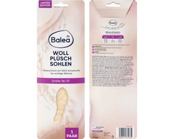 Balea Wol Pluche Inlegzolen - Maat 36/37 - 1 paar Wollen-inlegzooltjes | 100% Schapenwol - Warm en Comfortabel