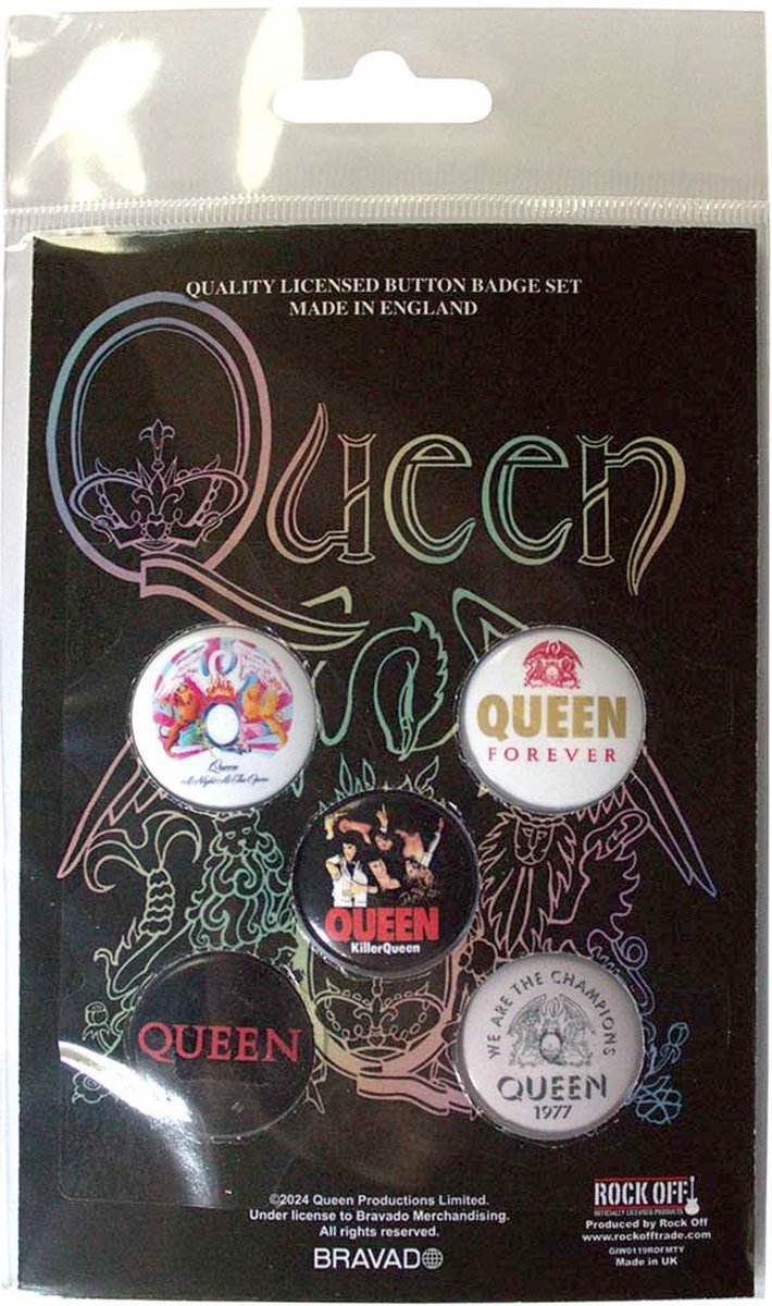 Queen - Killer Queen Badge/button - Set van 5 - Multicolours
