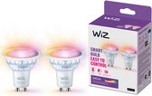 WiZ Spot 2-pack - Gekleurd en Wit Licht - Slimme LED Verlichting - GU10 fitting - 50W - Wi-Fi