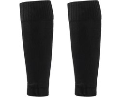 Voetbalsokken zonder voet - Kousen Zonder Voet - Compressie Sleeve beenwarmers - Unisex - Ideaal voor Sport en Training - Zwart