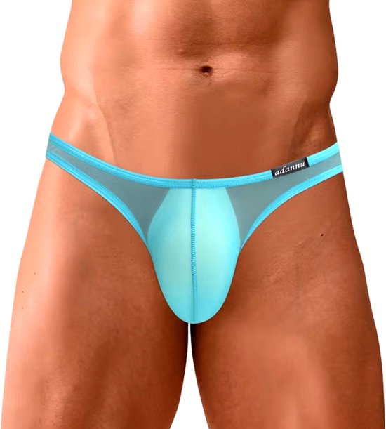 Slip Transparent Homme - Sous-vêtements Sexy en Maille - Respirant - Lingerie - Blauw