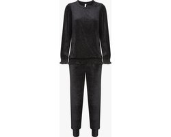 Lords & Lilies huispak dames velours - zwart - 242-52-TPL-V/197 - maat XXL