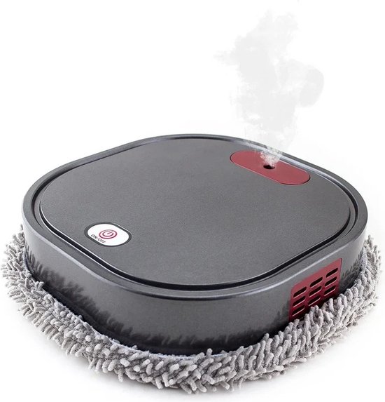 RM Store® - Robotstofzuiger - Stofzuiger Met Dweilfunctie - Stoomreiniger - Dweilmachine - Spuitmachine - Met USB Kabel - 26x26x7.5 cm