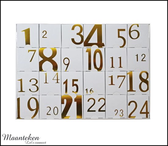 Adventskalender - Adventskalender groot - Edelstenen - Kristallen - Maanteken