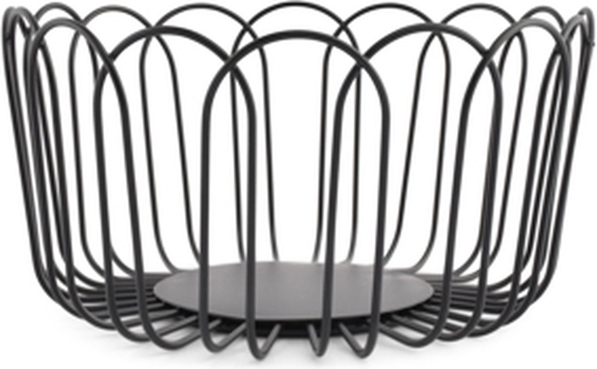 ONA Draadmand 19xH10cm zwart Flores