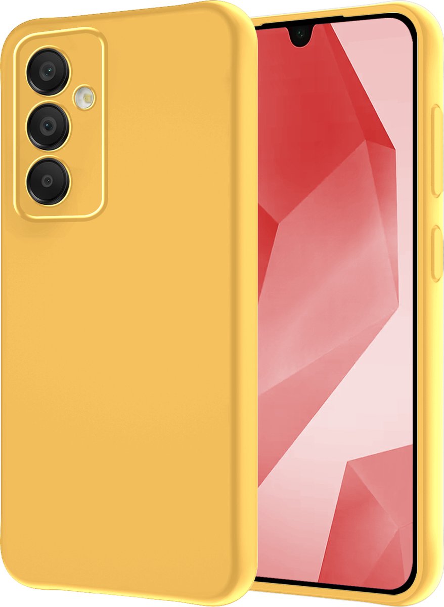 Hoesje - Geschikt voor Samsung Galaxy A16 - Sterk & Shockproof - Hoes Cover - Siliconen Case - Geel