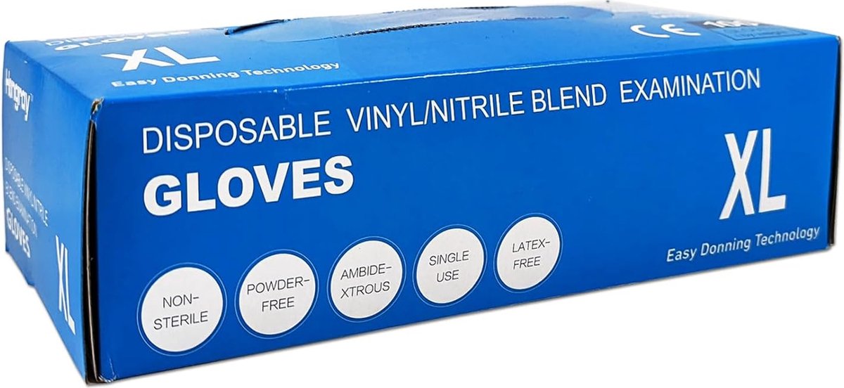 Goedkoopste Vinyl/Nitril Blend Handschoenen Blauw | 100 stuks | XL