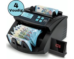 Twenty4seven® Geldtelmachine - 4-Voudige Biljettelmachine - Geldteller - Valsgelddetector - Vals Geld Detectie - 1000 Biljetten per Minuut
