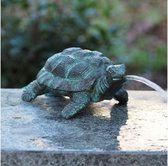 Tuinbeeld brons - fontein beeld - bronzen schildpad - Bronzartes