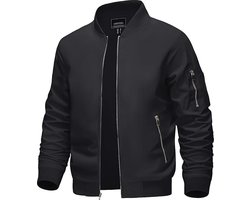 Mannen Casual Baseball Jas Zomer Dunne Bomber Cargo Jassen Sport Jassen met Rits Zakken