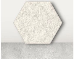 Akoestische Panelen - Hexagon - Grijs- 10 stuks - Wandpanelen - Geluidsisolatie - Vilt - Prikbord - Wanddecoratie