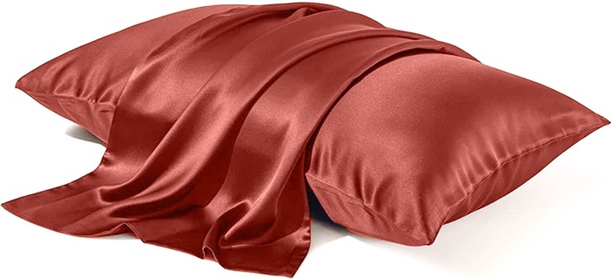 Silkmood Luxe Zijde Kussensloop – 100% Premium Pure Moerbeizijde van de Hoogste Kwaliteit 6A, 22 Momme,, 50x75cm, orange rust