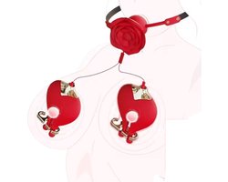 Set van vibrerende tepelklemmen en vibrerende mond gag - BDSM - Knevel - Luxe siliconen - 10 vibratietstanden