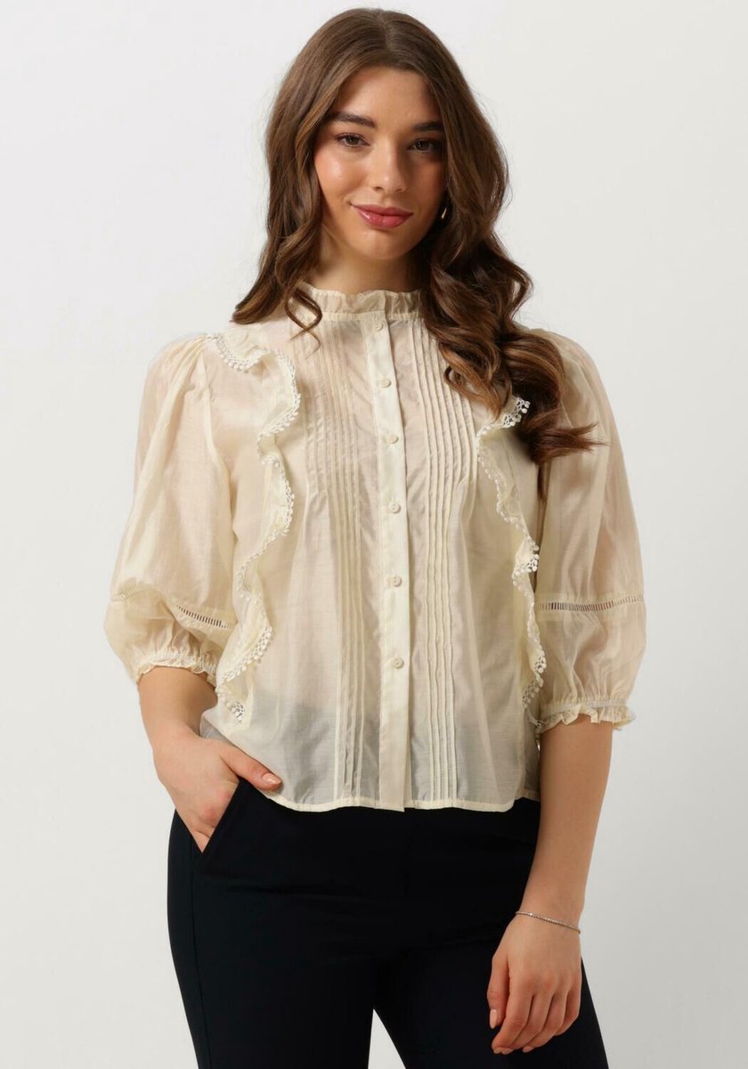 Lollys Laundry Vidall Shirt 3/4 Dames - Jurken - Ecru - Maat M