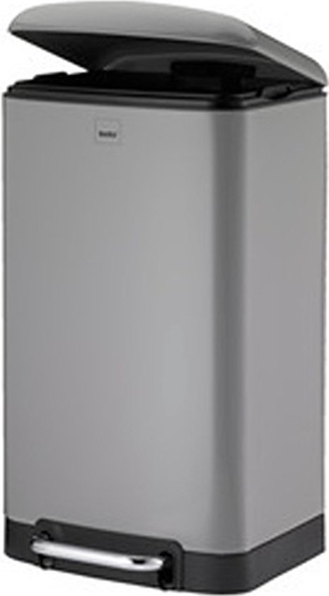 Kela - Davino - Prullenbak - Pedaalemmer - Grijs - RVS - 30L