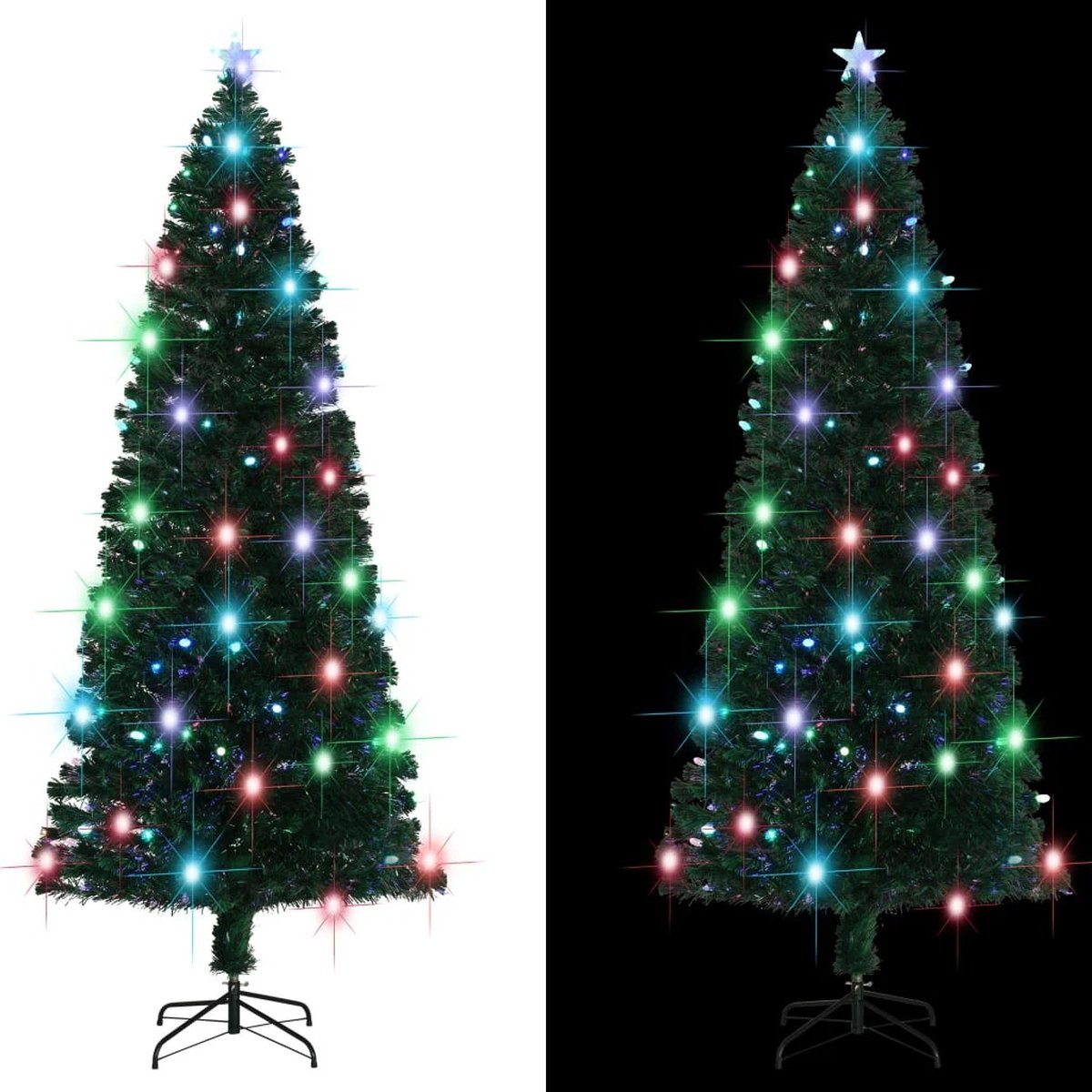 Kunst kerstboom - Inclusief ledlampjes - Inclusief standaard - 240cm - boom diameter 102cm - Kerst