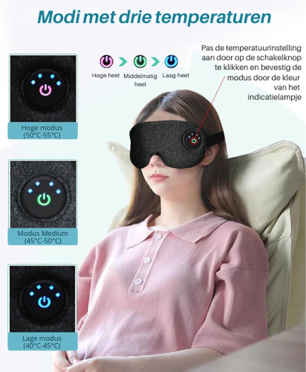 PJYU Verwarmd Zijden Oogmasker - Warm Kompres voor Gezwollen Ogen, Droge Ogen, Blefaritis, Vermoeidheid, Styes en MGD (Grijs PJYU Verwarmd Zijden Oogmasker - Warm Kompres voor Gezwollen Ogen, Droge Ogen, Blefaritis, Vermoeidheid, Styes en MGD (Grijs