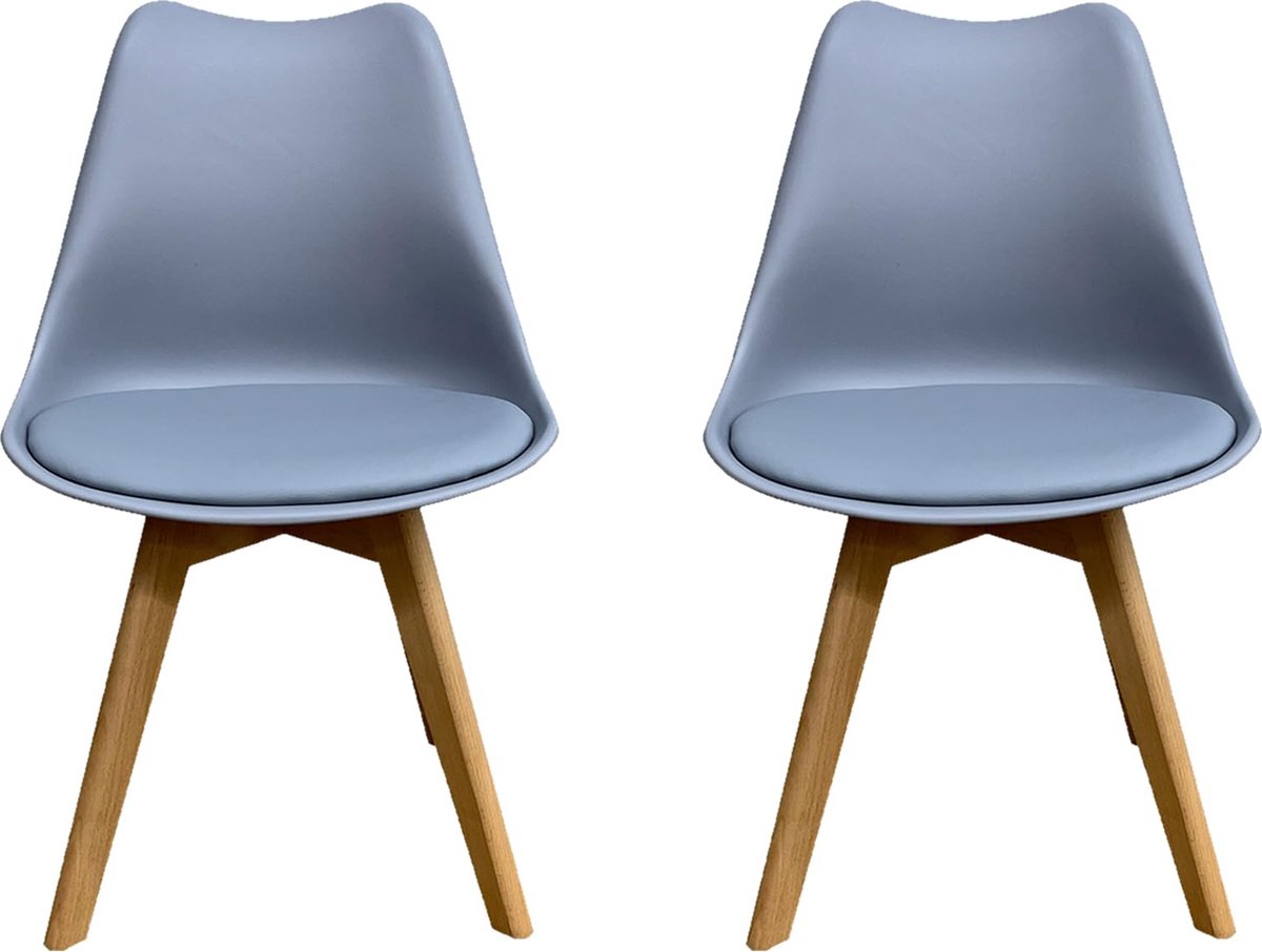 Lina® Bella Eetkamerstoelen - Set van 2 - Woonkamerstoel - Grijs