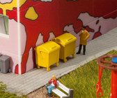 Faller - 2 Gele afvalbakken - modelbouwsets, hobbybouwspeelgoed voor kinderen, modelverf en accessoires