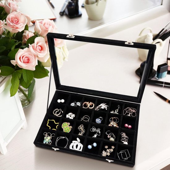 nbeads PU Lederen Rings Display Dienblad, 7 Slots Ring Oorbel Opslag Houder Armbanden Kettingen Sieraden Display Organizer Sieraden Trays Voor Retail Display Verkoop, Wit, 24,1 x 18 x 3,1 cm