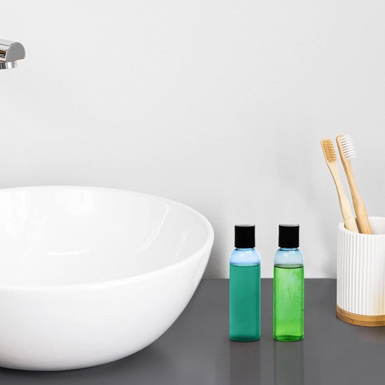 30 stuks plastic flessen om te vullen, 120 ml vloeibare flessen met disc-top-flip-dop, klapdeksel, lege flessen, reisflessen om te vullen voor cosmetica, shampoo, douchegel, crème van BENECREAT — afbeelding 4