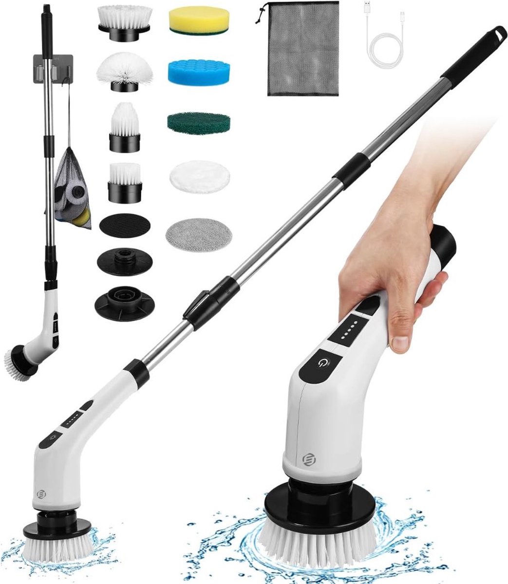 Goedkoopste Equivera Elektrische Spinschrobber- Spinning Schrobber - Elektrische Spin Schrobber - Draaiende Schrobber - Elektrische Schrobber - Schrobmachine - Poetsmachine - Schrobber - Elektrische Schrobborstel - Scrubber - Boenmachine - Spinscrubber - Elektri
