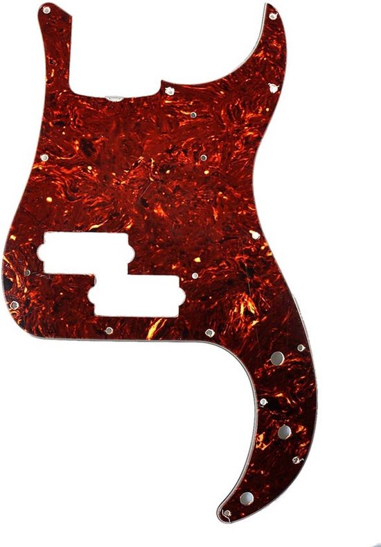 FLEOR 13-Hole Modern Style Standard Precision Bass Pickguard without