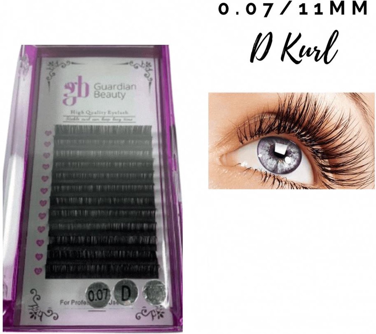 Guardian Beauty Wimpers Extensions - 11mm - 0.07 D Krul