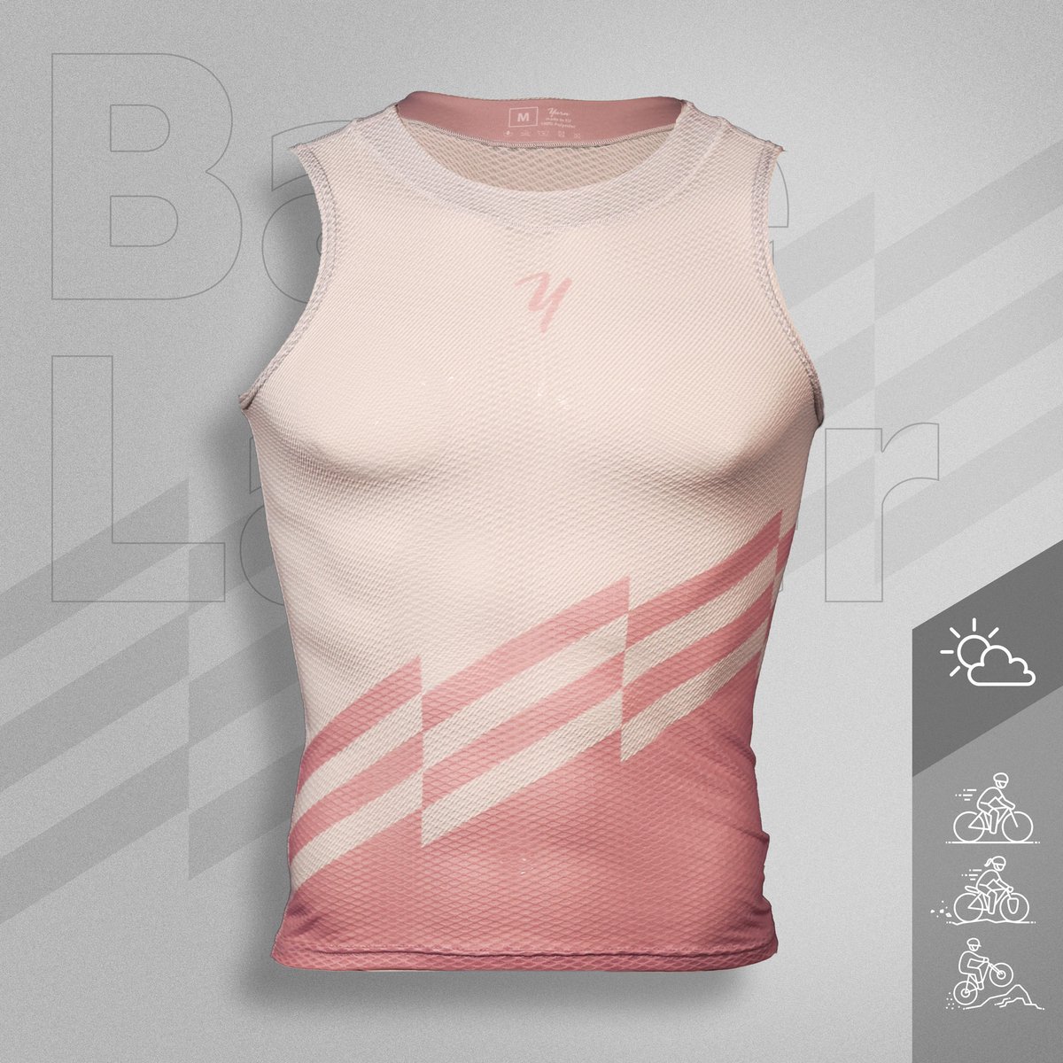 Yarn Cyclingwear - Summer Baselayer Pink - XL
