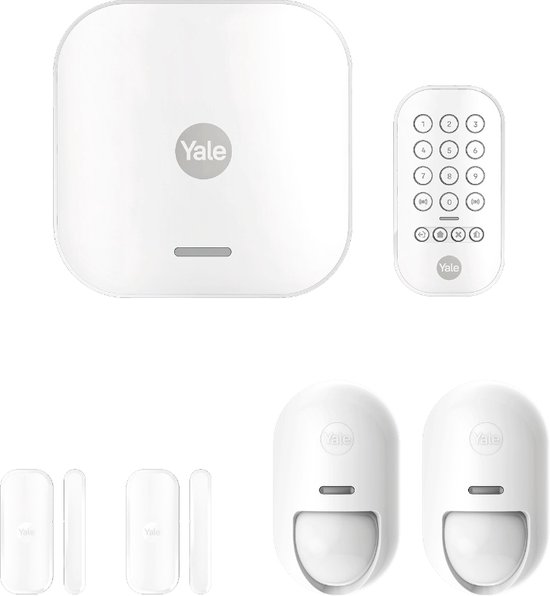 Yale - Slim Alarmsysteem Starterskit Plus - Wit - Abonnement Optioneel