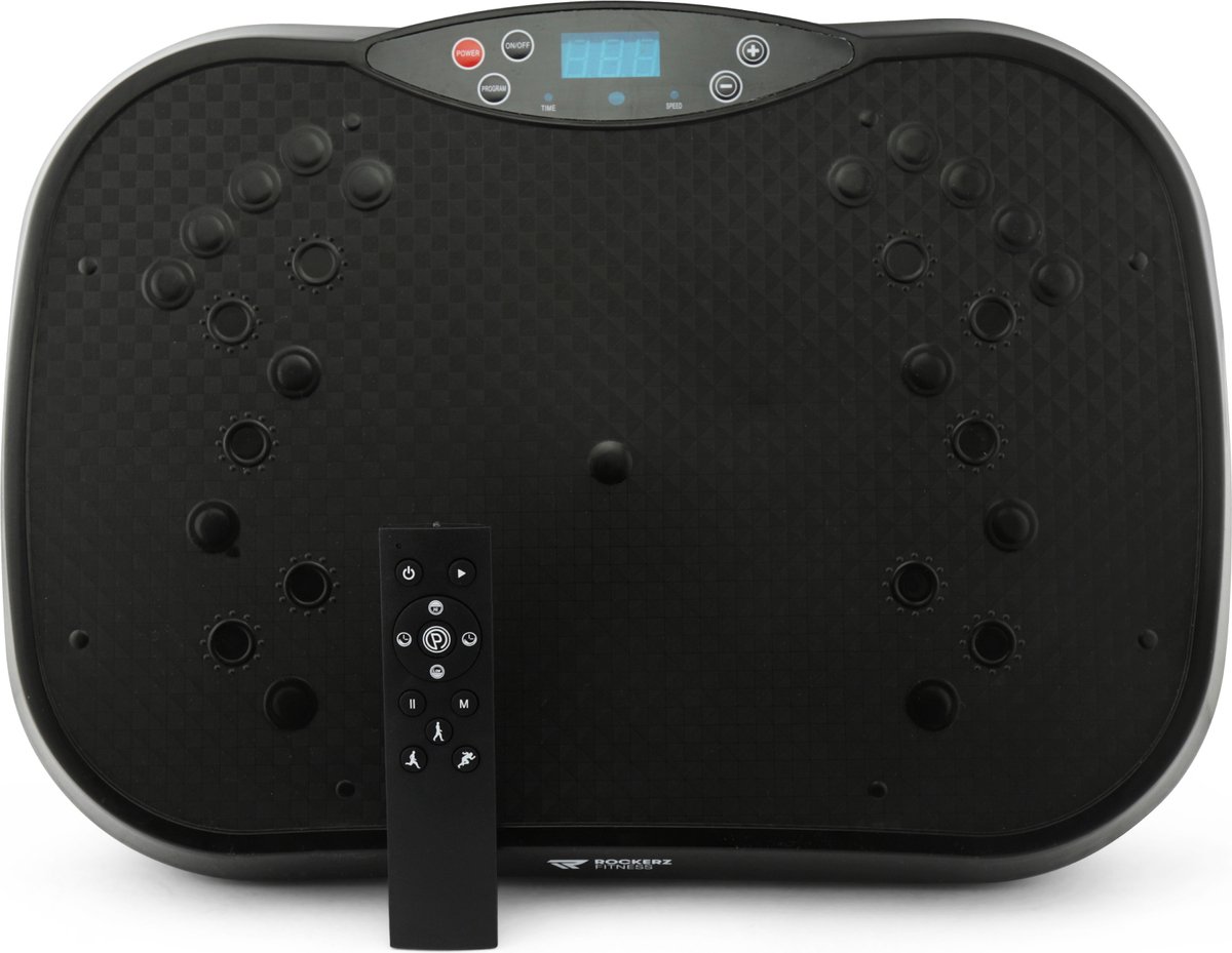 Bol.com Rockerz Trilplaat - Trilplaat fitness - Powerplate - 3 programma's - 120 snelheidniveaus - Zwart aanbieding