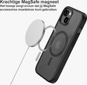 Coque avec aimant MagSafe et accessoire de chargement magnétique.