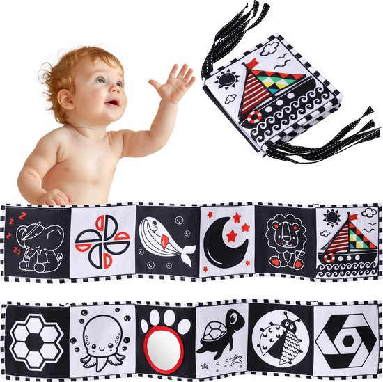 JoyCat Livre Bebe 0-3 Mois, Livre Tissu Bébé Eveil Jouet