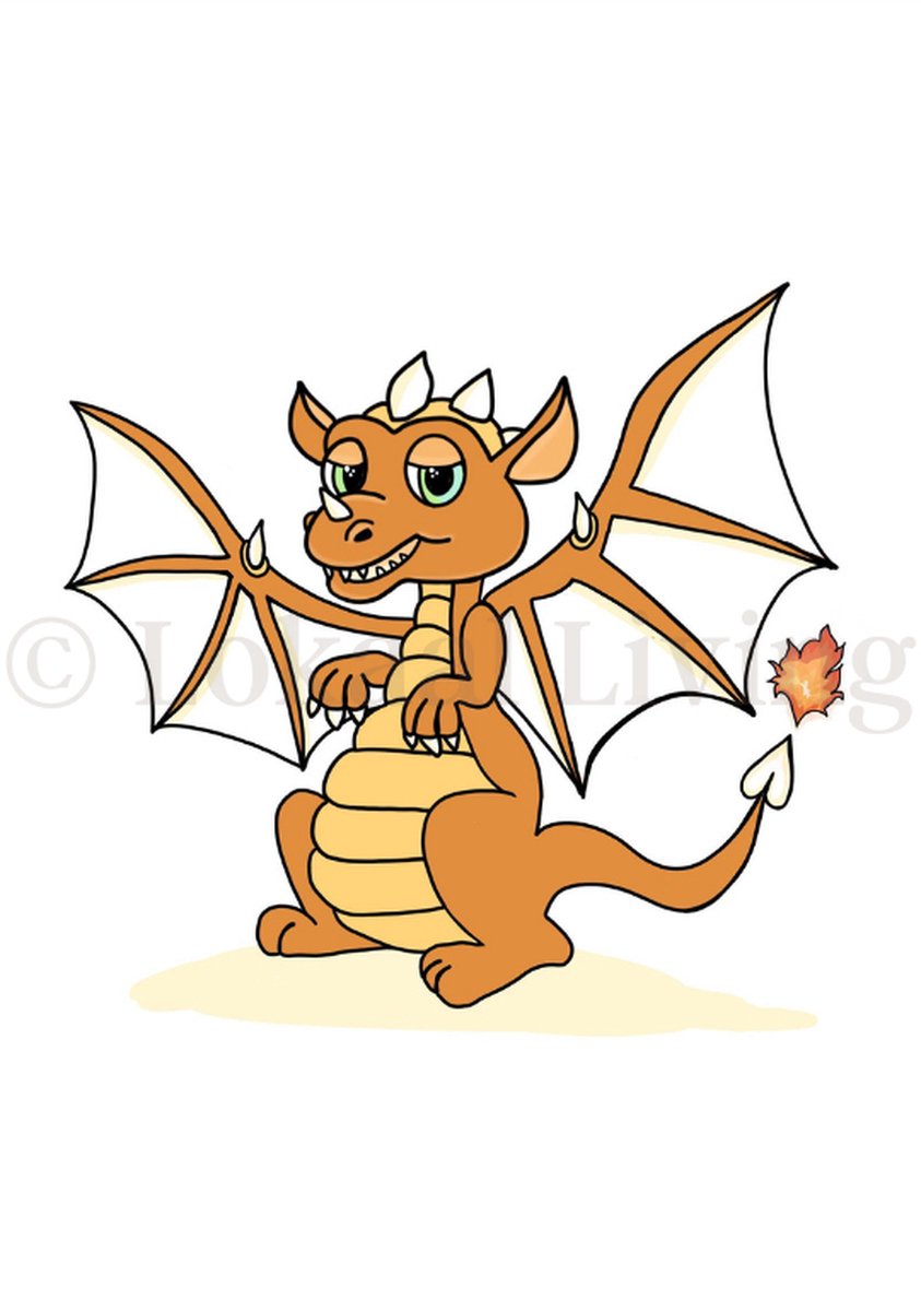 Lokaal Living - a4 poster - Draak - kinderposter - fantasie