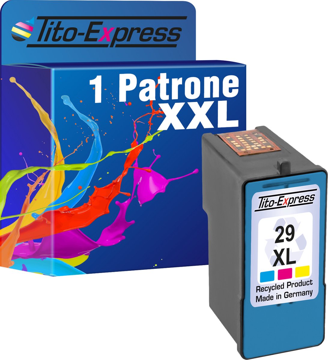 Set van 1x gerecyclede inkt cartridges voor Lexmark 29