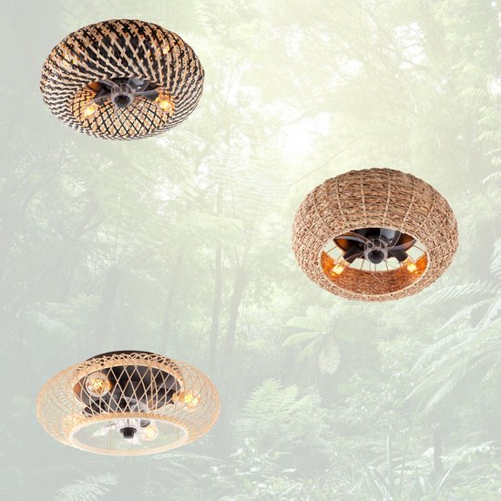 Plafondventilator met licht Fanaway Veil chroom stil Plafondventilator met licht Fanaway Veil chroom stil
