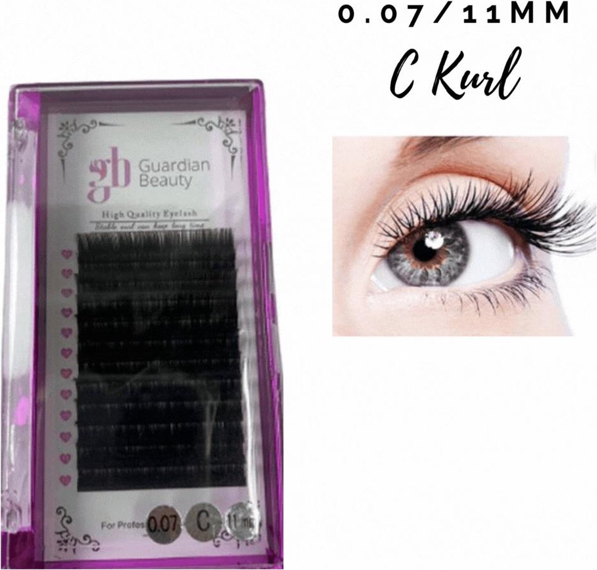 Guardian Beauty Wimpers Extensions - 11mm - 0.07 C Krul