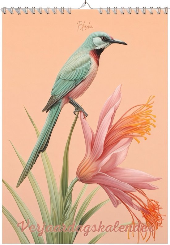 Verjaardagskalender Vogels - Wandkalender - Exclusieve Vogelillustraties - A4 Formaat - Maandkalender - Jaarplanner Zonder Jaartal - Planner - Fantasy Birds - Verjaardag - Jaarkalender - Kalender - Zonder Jaartal - Bird - Calendar