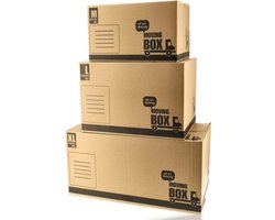 Verhuisdozen Set - 125L, 95L & 50L - Stevige & Professionele Verhuisdozen - Groot Formaat